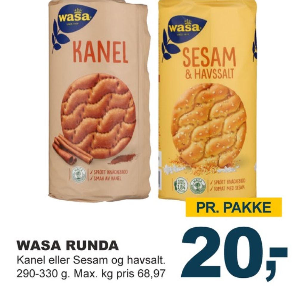Wasa, Kanel knækbrød