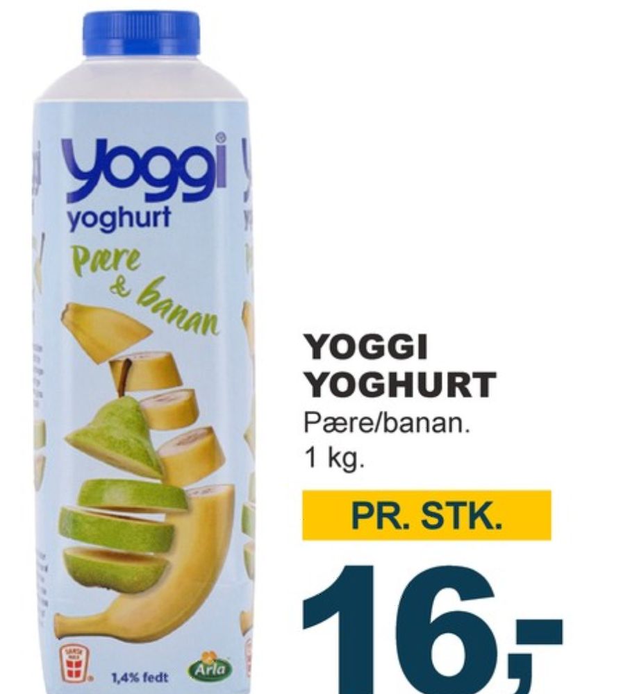 Yoggi, Pære & Banan Yoghurt 