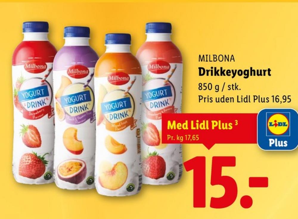 Milbona, Drikkeyoghurt Strawberry