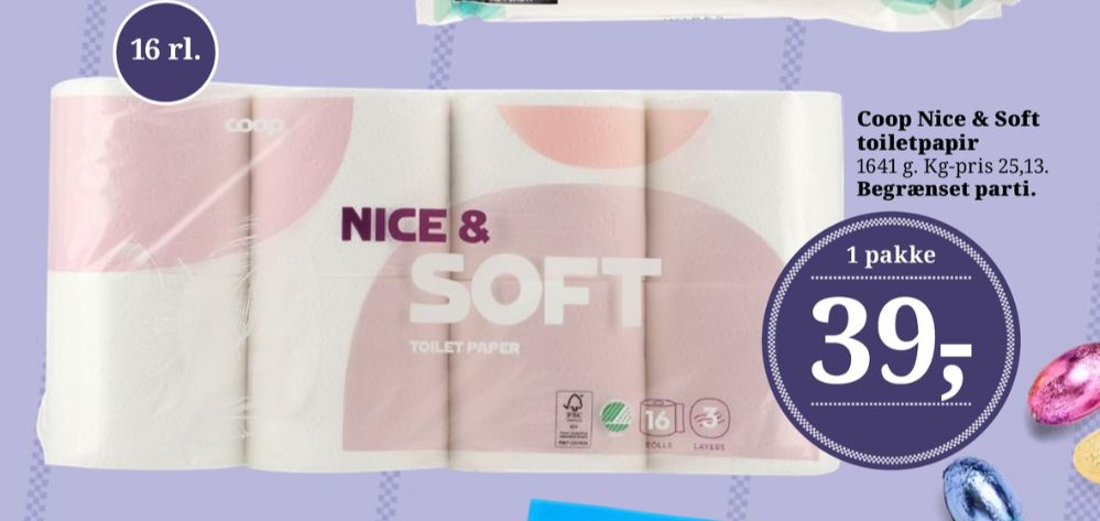 Coop Nice & Soft, Toiletpapir