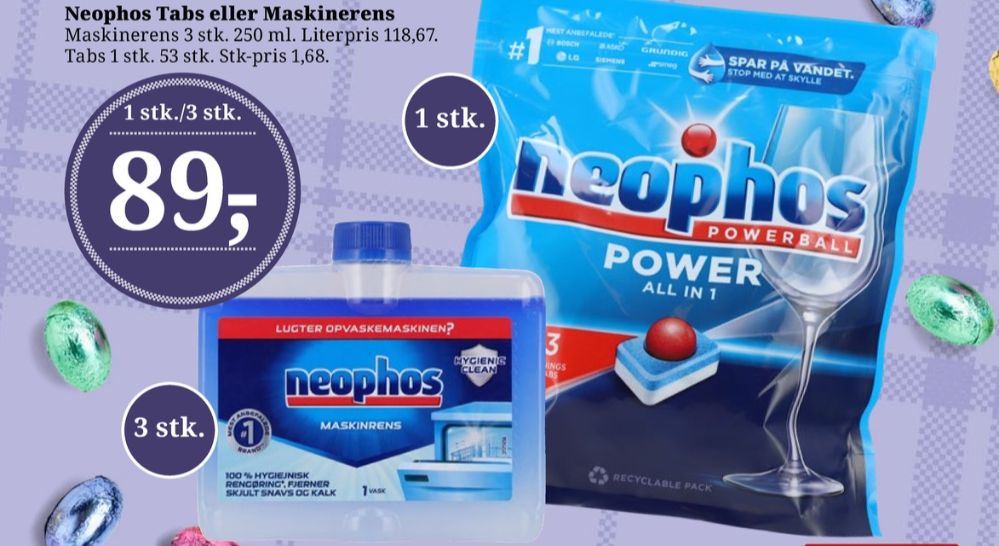 Neophos, Maskinopvask-tabs