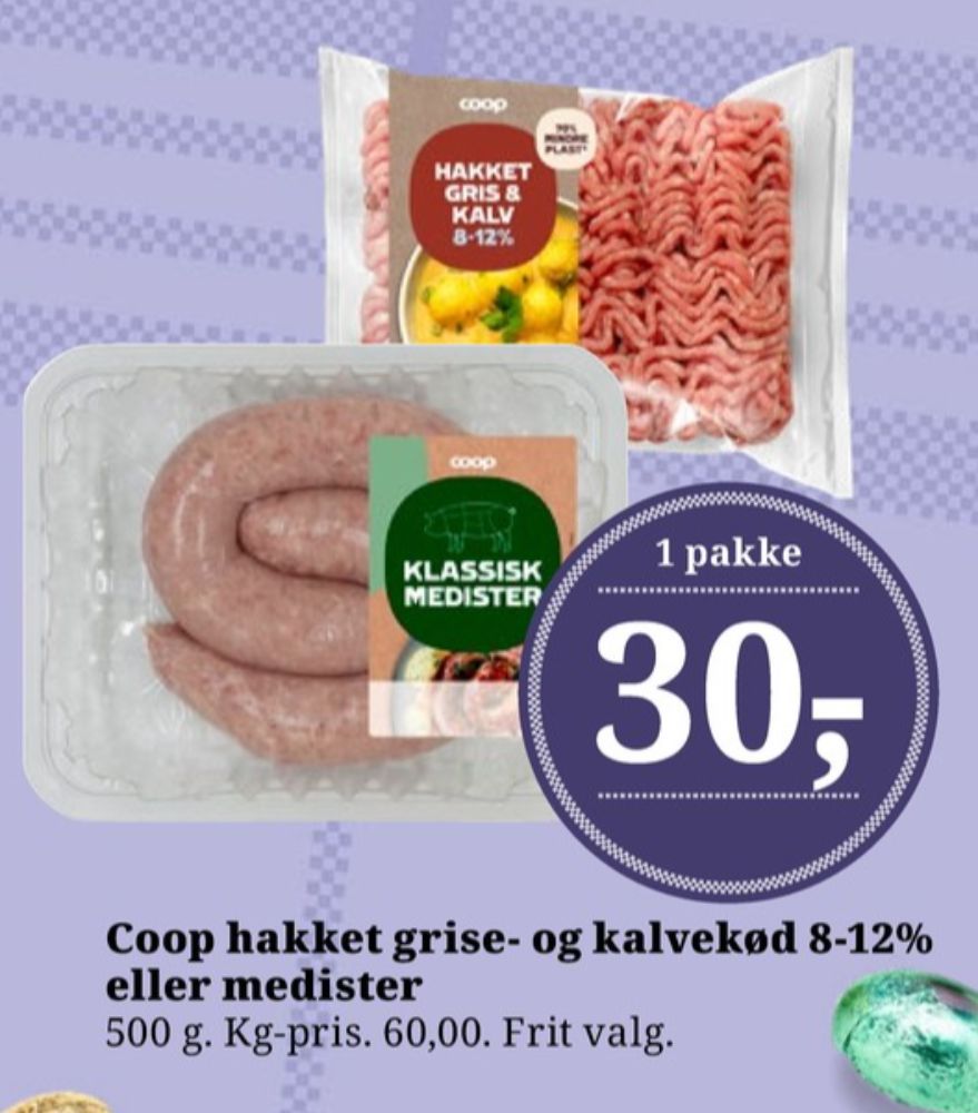 Coop, Hakket kalv og grisekød 8-12%