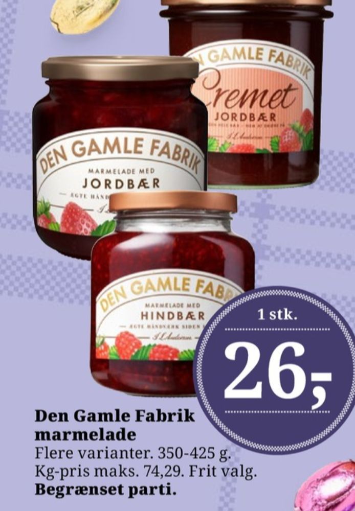 Den Gamle Fabrik, Hindbærmarmelade