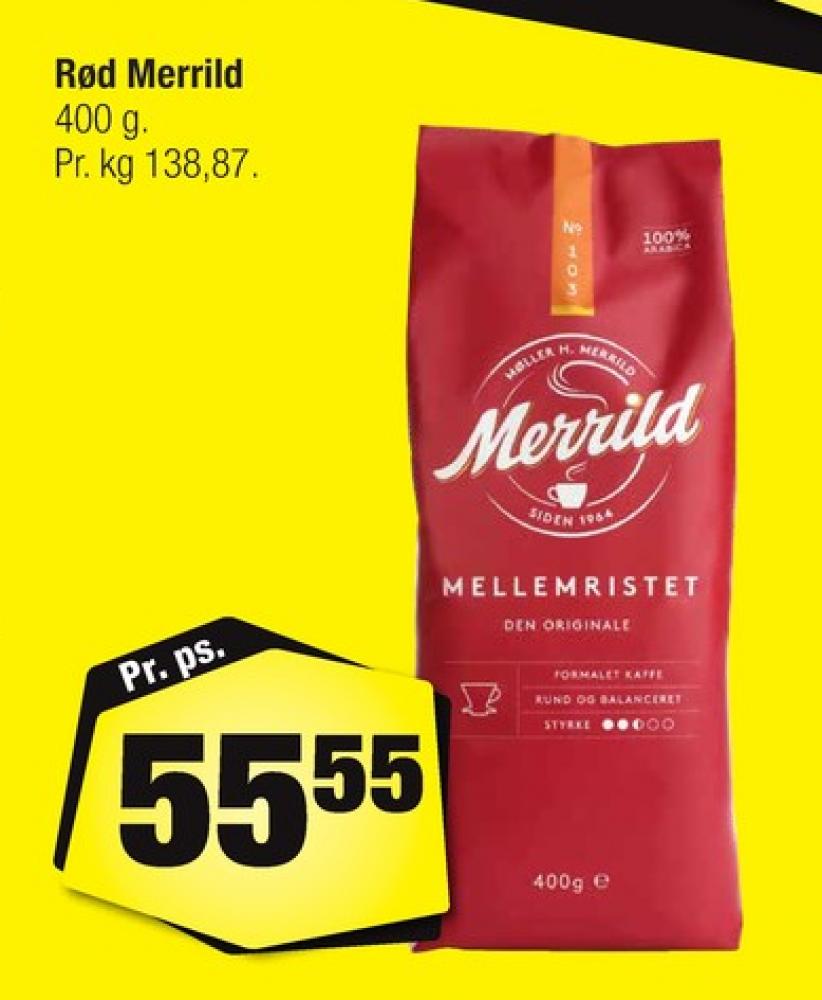 Merrild Mellemristet, Kaffe Formalet