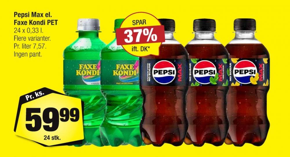 Pepsi Max Lemon, Cola 24 pk.