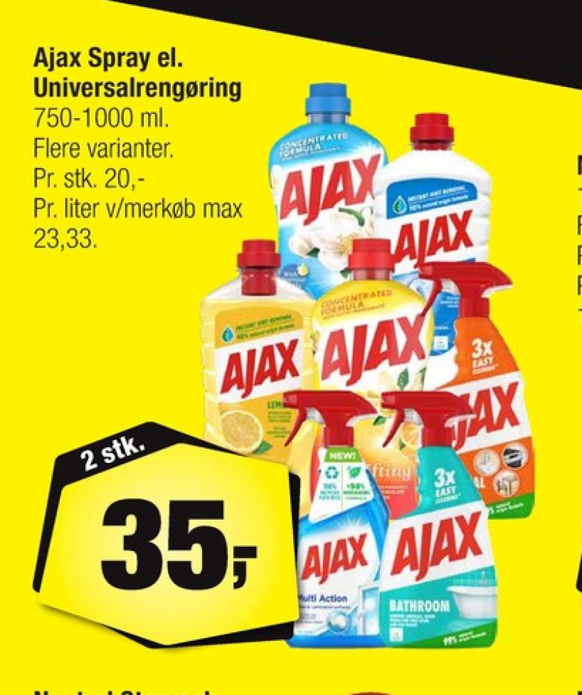 Ajax, Rengøring - universal