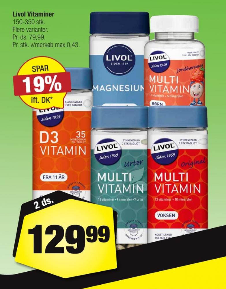 Livol Multi, Vitaminer