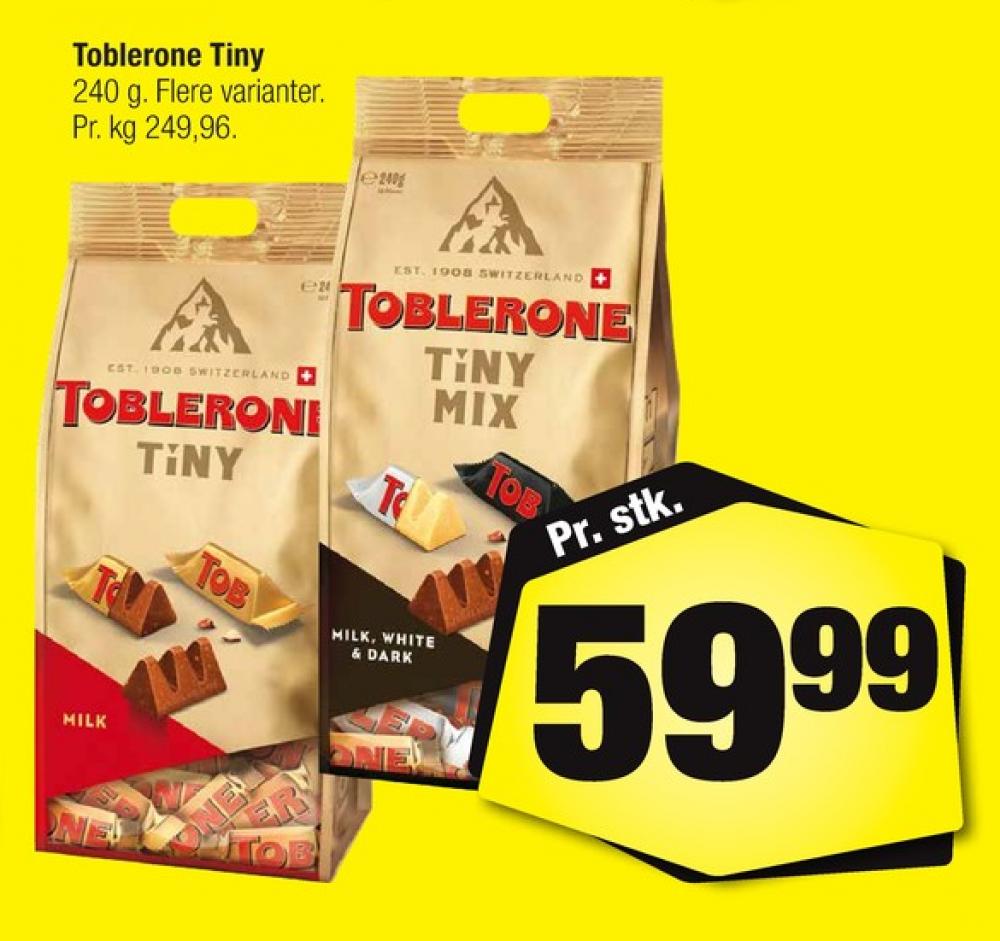 Toblerone Tiny, Chokolade Milk, Dark & White