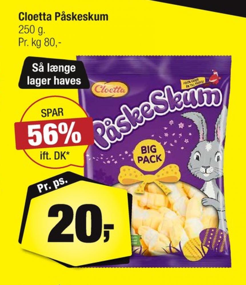 Cloetta Påskeskum, Skum