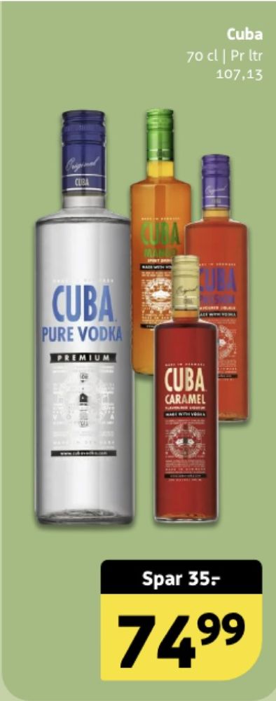 Cuba Caramel, Vodka
