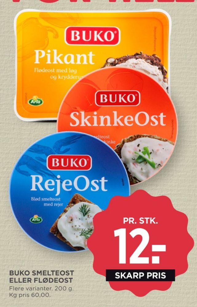 Buko Smelte, Smøreost Rejeost
