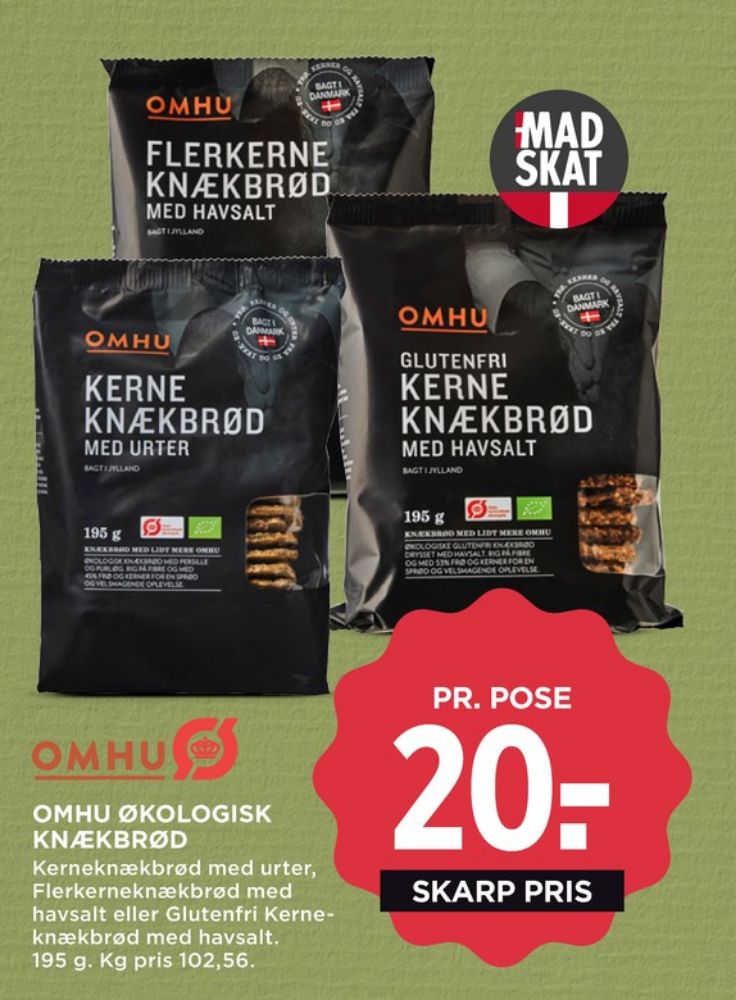 OMHU, Kerneknækbrød med Urter