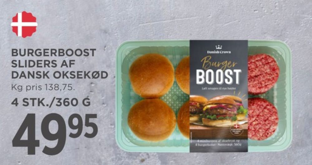 Danish Crown Burger Boost, Hakkebøffer Sliders