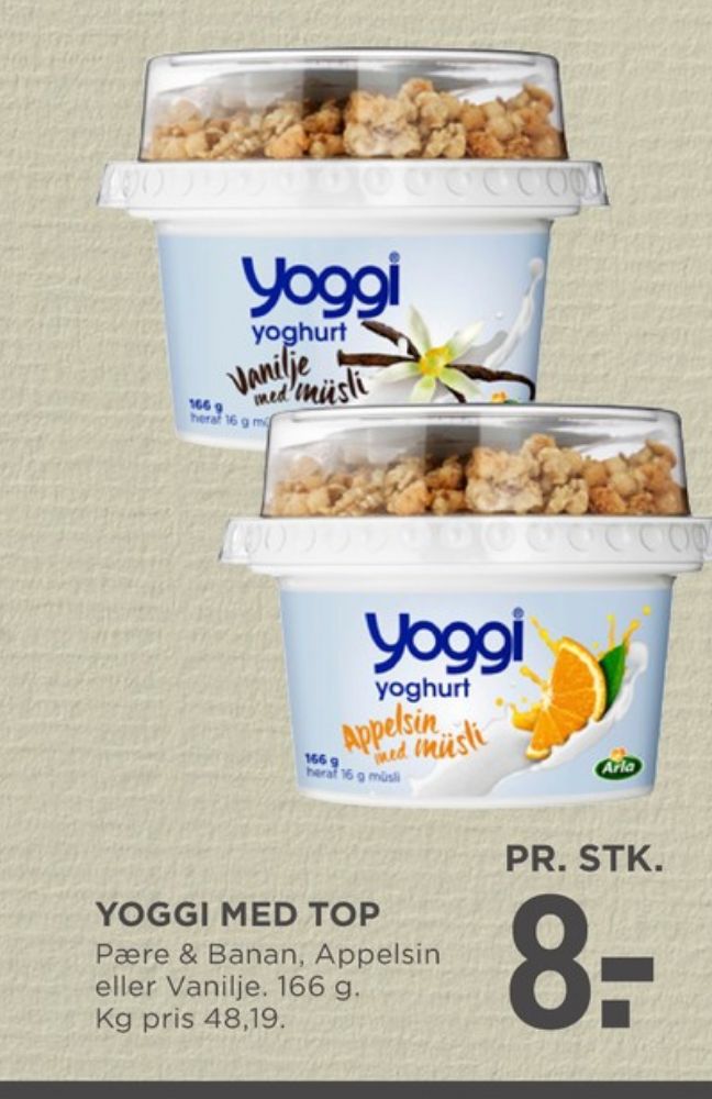 Yoggi, Yoghurt Vanilje Med Müsli Top