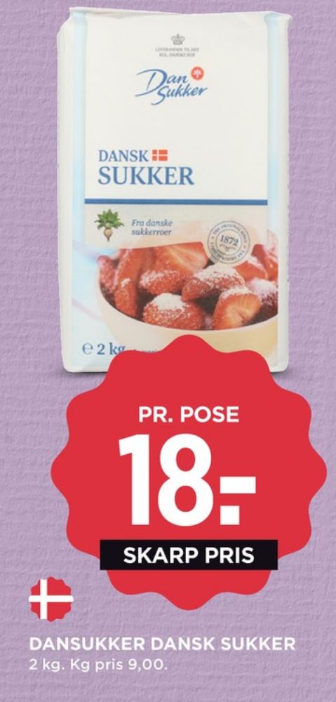 Dansukker, Sukker