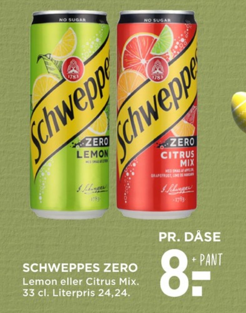 Schweppes Zero Citrus Mix, Lemonsodavand