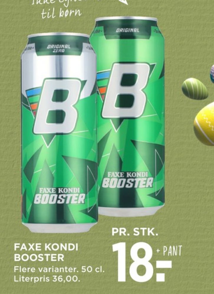 Faxe Kondi Booster Original Zero, Energidrik