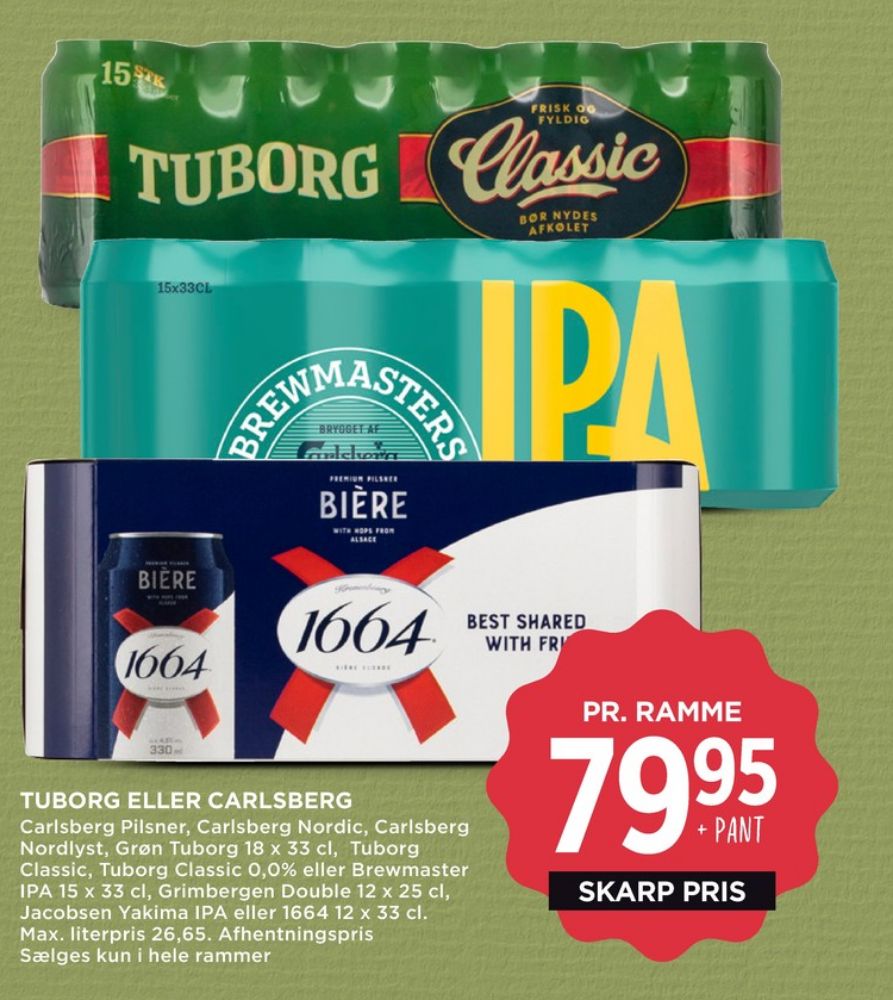 Tuborg Classic 0,0, Øl - Alkoholfri 15 pk.
