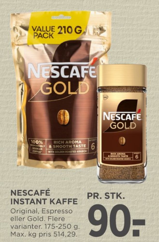 Nescafe Gold, Instant Kaffe