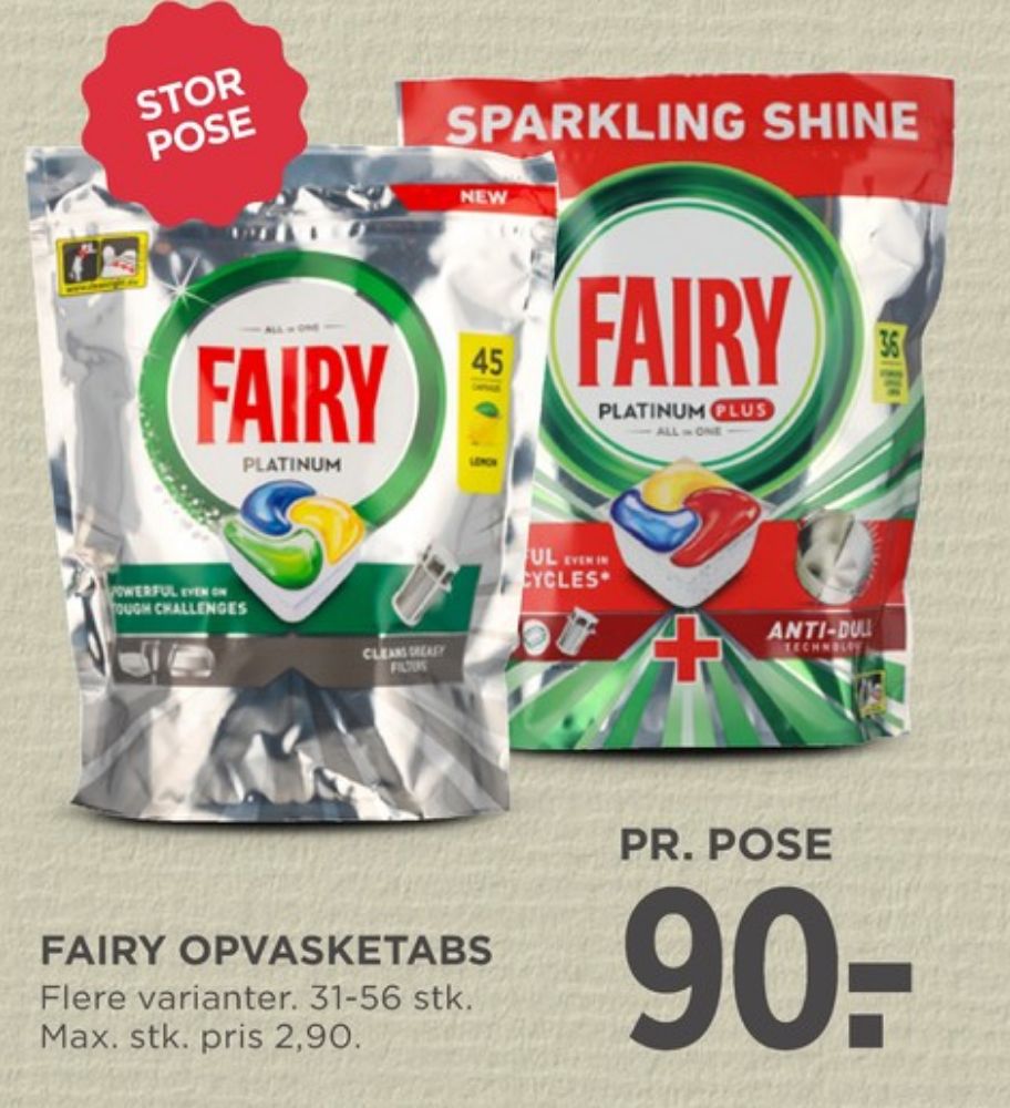 Fairy, Maskinopvask-tabs