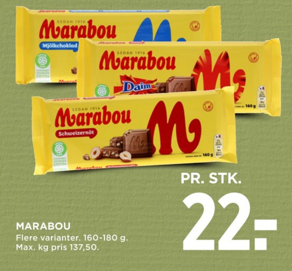 Marabou, Chokoladeplade Schweizernöt