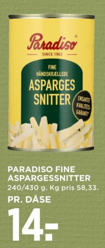 Paradiso, Asparges
