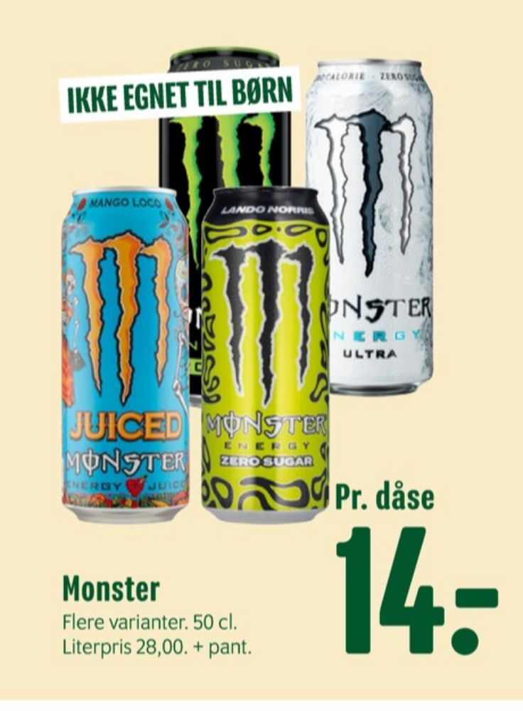 Monster Ultra Energy, Energidrik