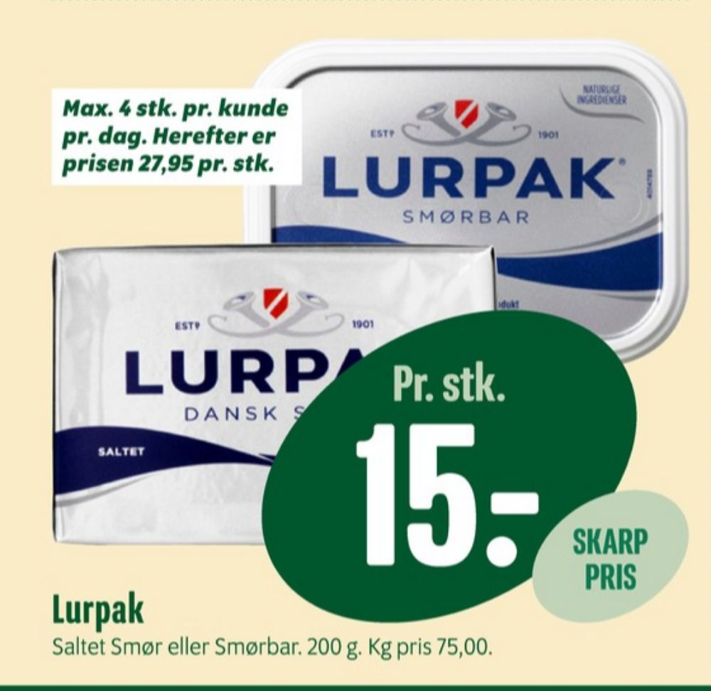 Lurpak, Smør