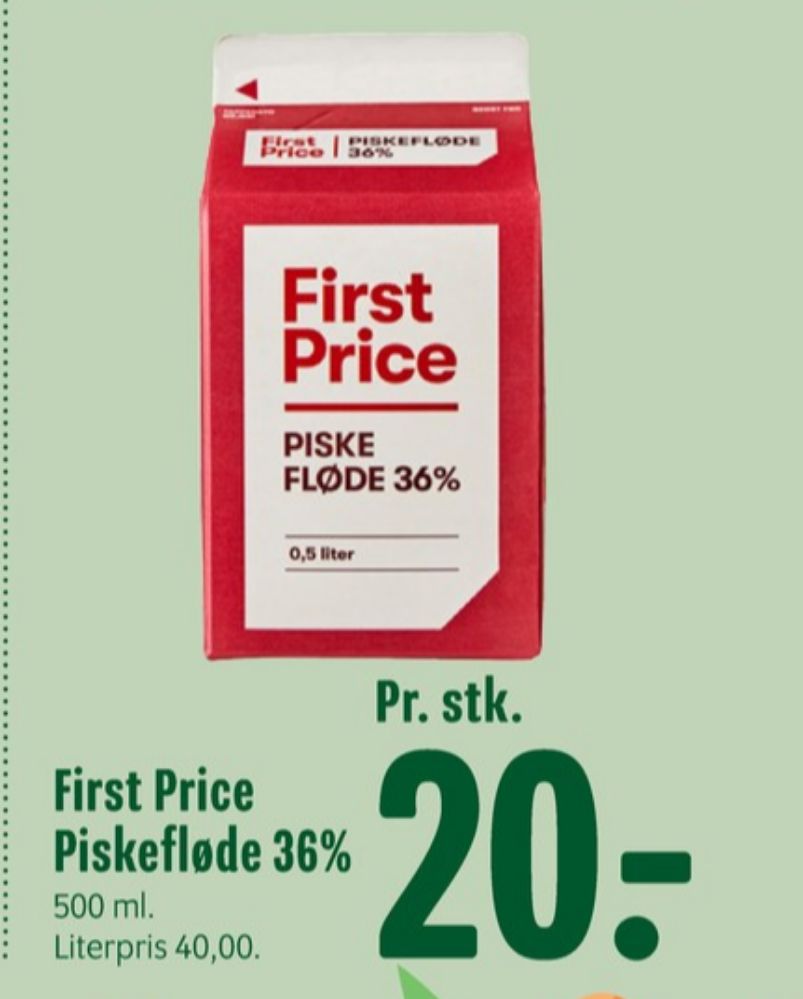 First Price, Piskefløde 36%