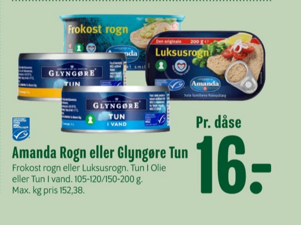 Amanda Seafood, Luksusrogn