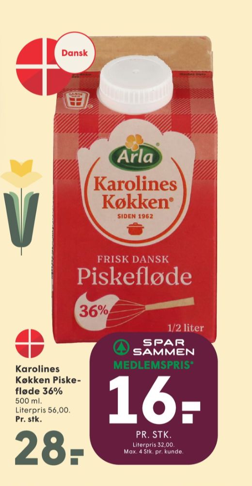 Karolines, Piskefløde 36%