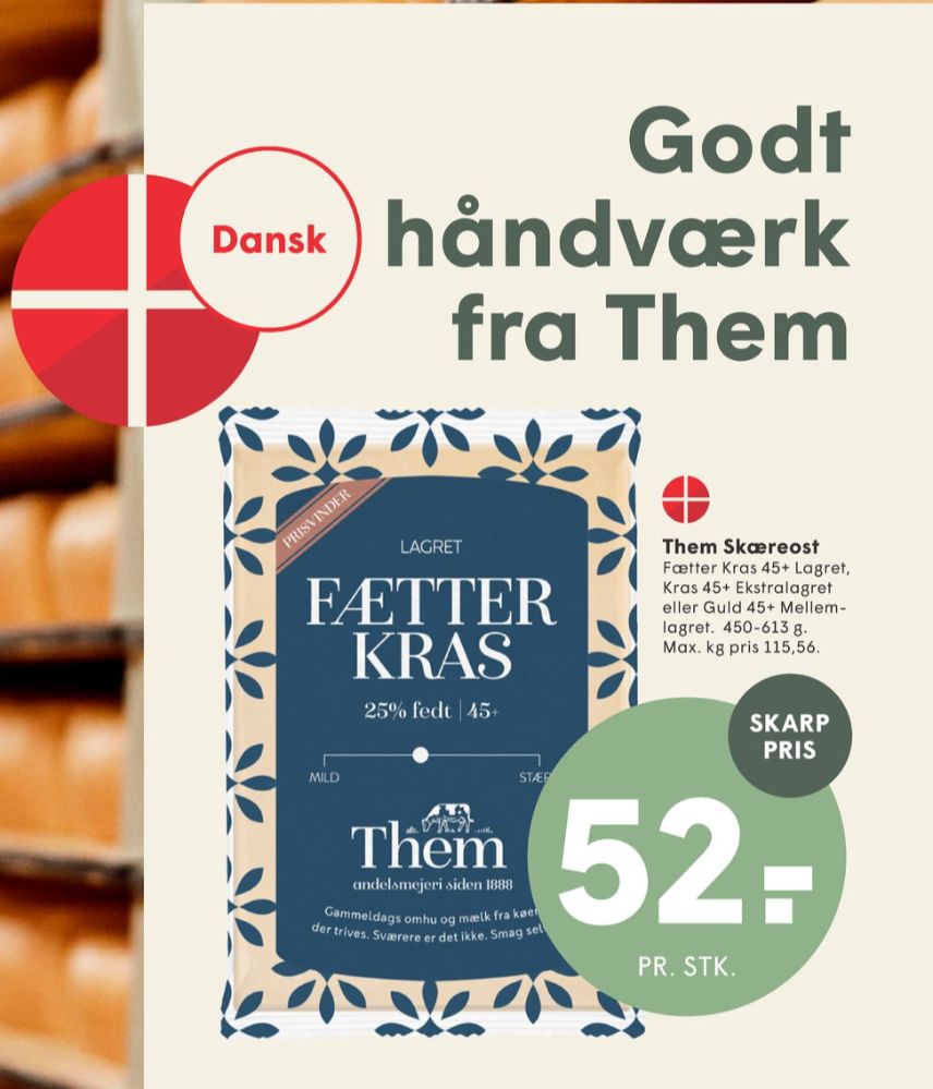 Them Ost, Skæreost Fætter Kras lagret