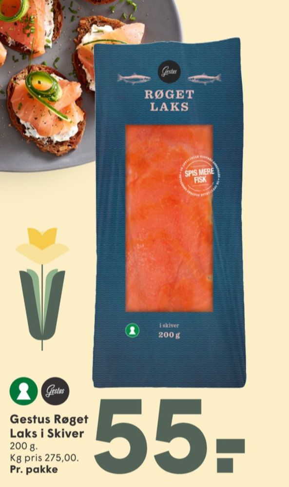 Gestus, Laks i skiver