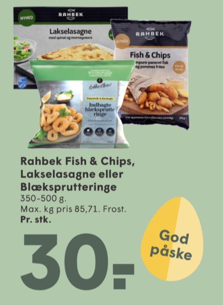 Rahbek, Lakselasagne