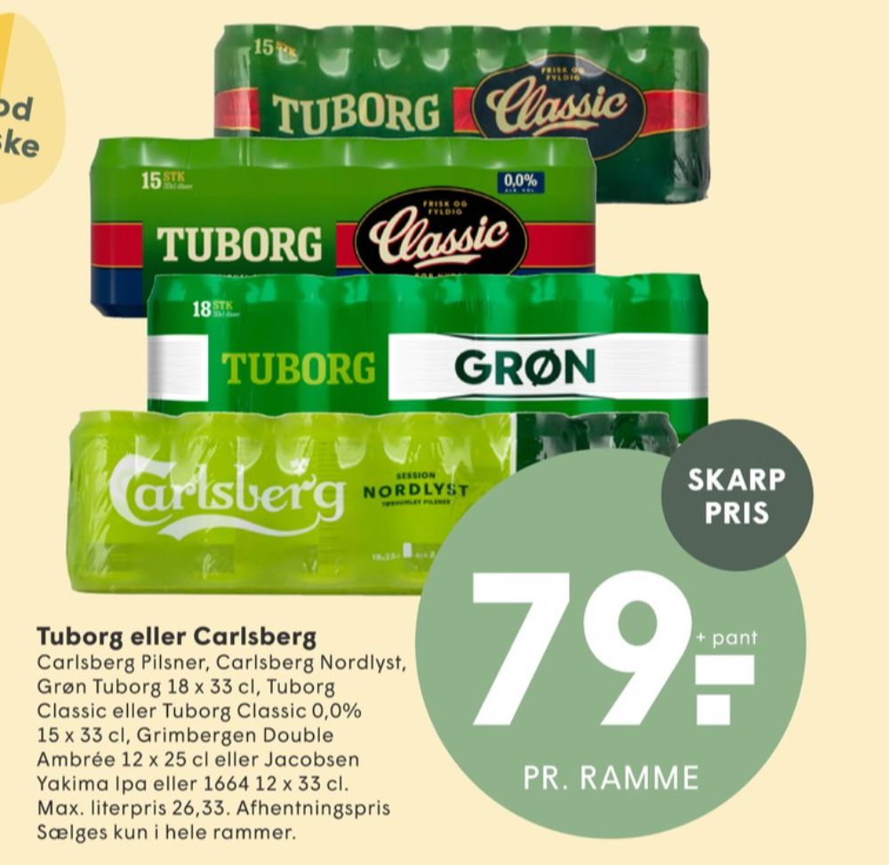 Tuborg Classic 0,0, Øl - Alkoholfri 15 pk.