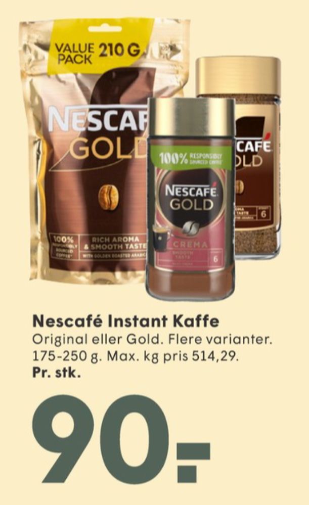 Nescafe Gold, Instant Kaffe