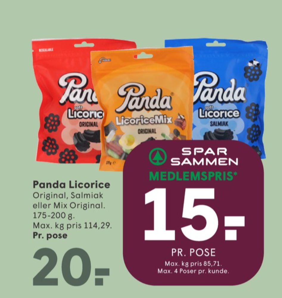 Panda Licorice, Lakridspose Salty Salmiak