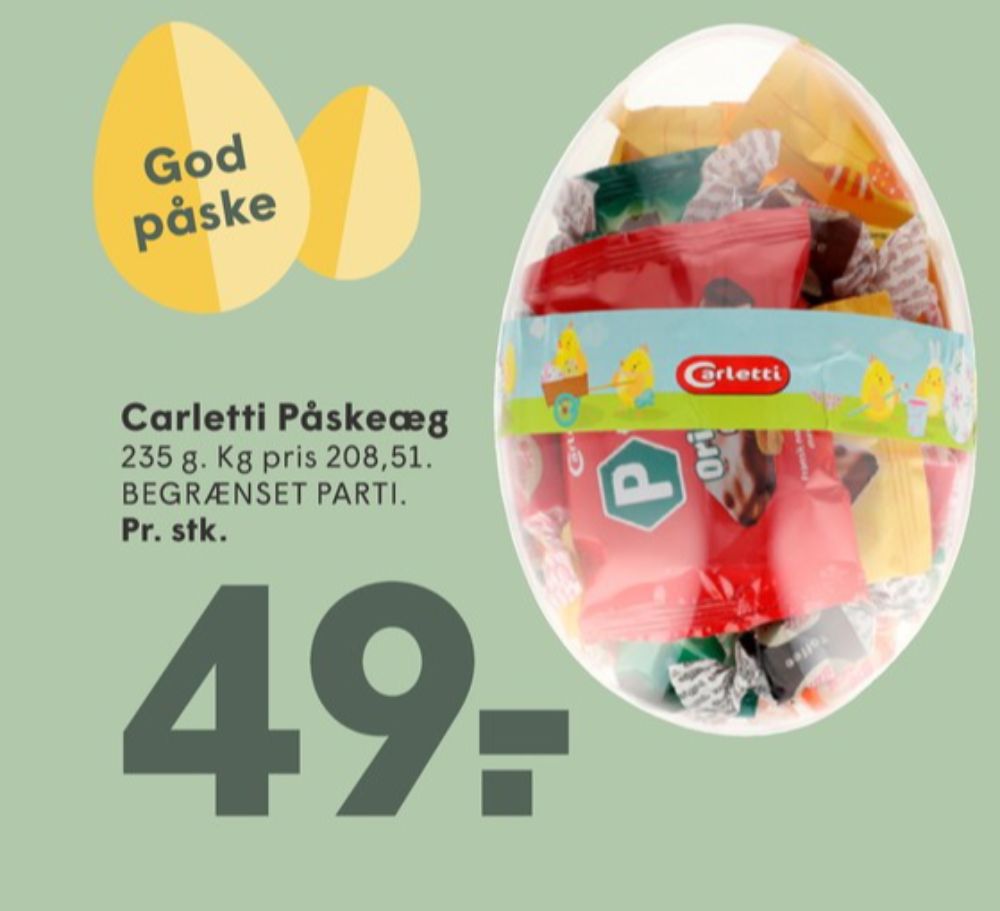 Carletti Påskehygge, Chokolade