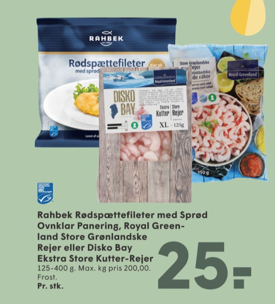 Rahbek, Rødspættefileter