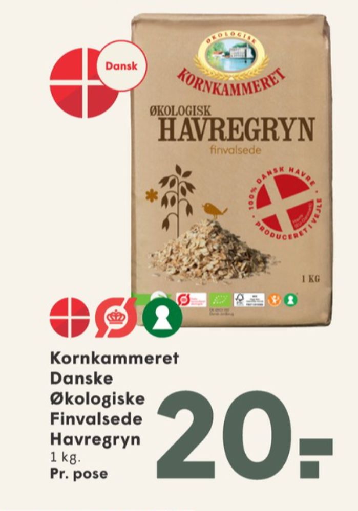 Kornkammeret, Finvalsede Havregryn 