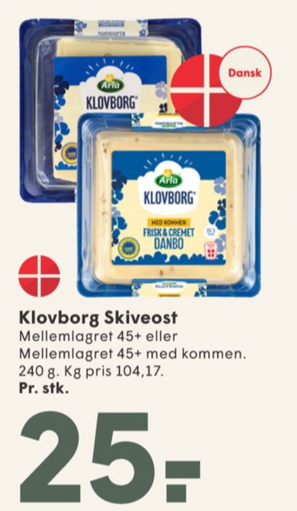 Klovborg, Skiveost Danbo Mellemlagret