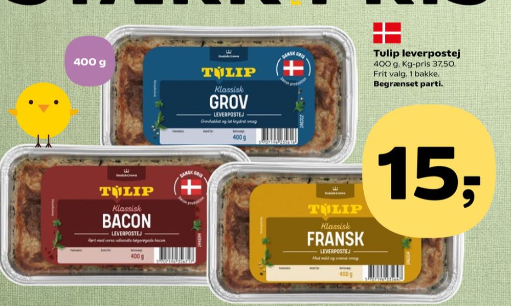 Tulip Klassisk Bacon, Leverpostej