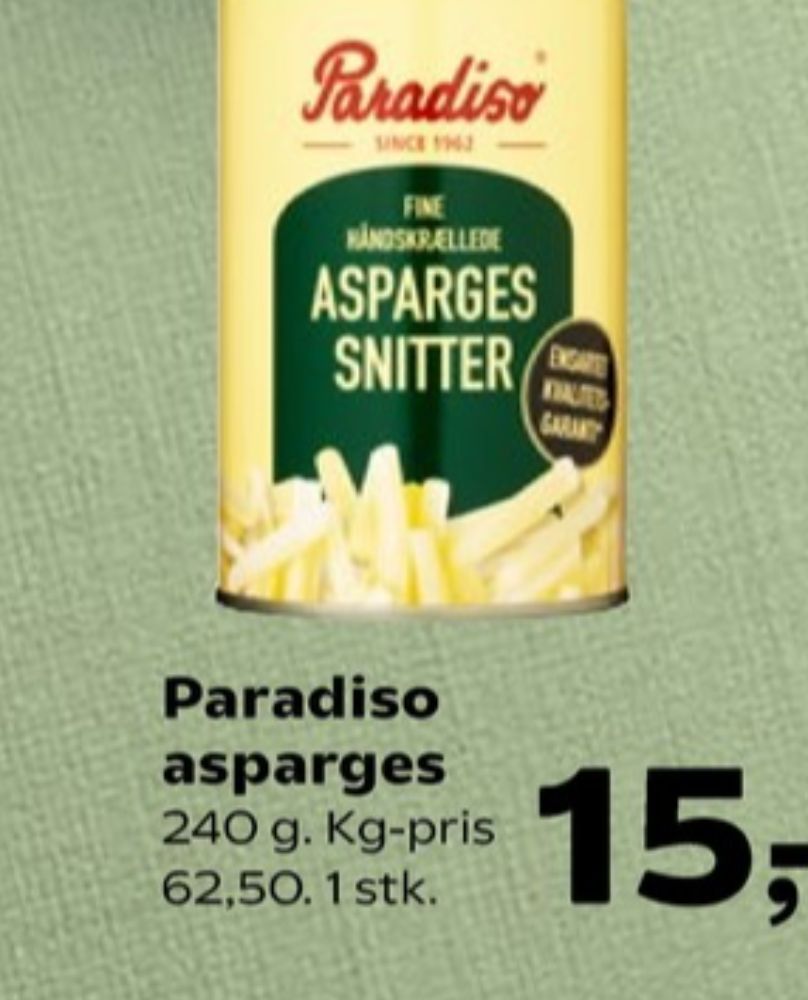 Paradiso, Aspargessnitter