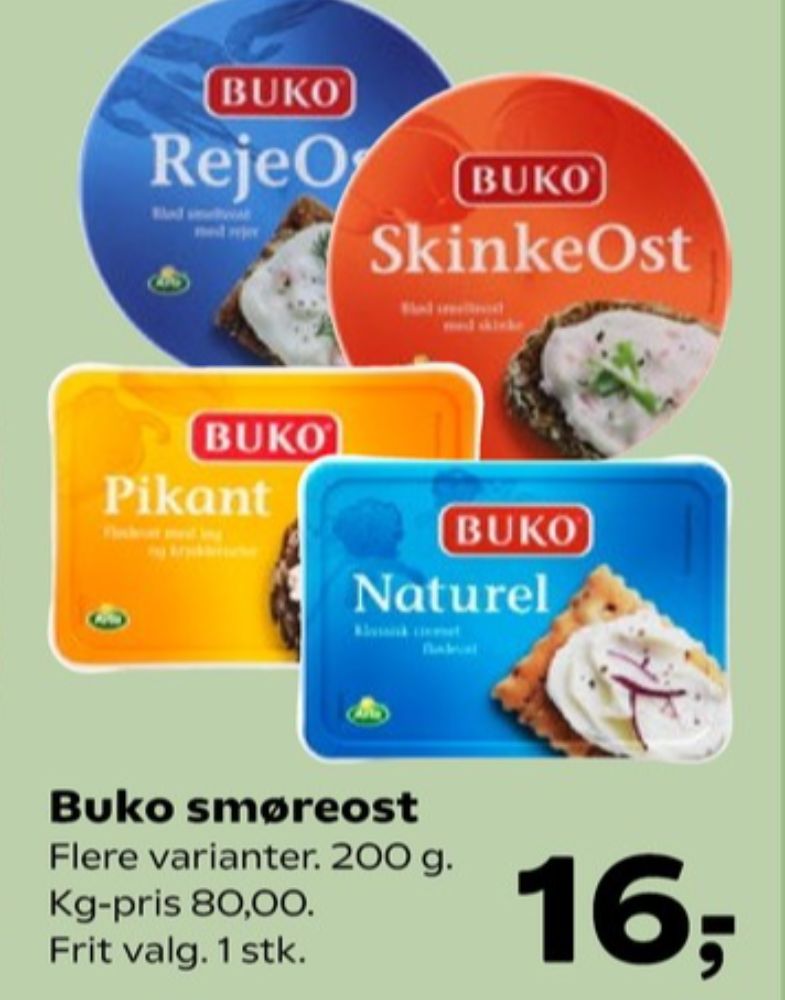 Buko Smelte, Smøreost Rejeost
