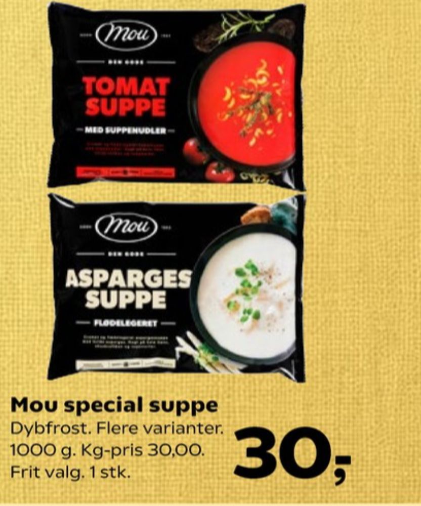 Mou, Aspargessuppe
