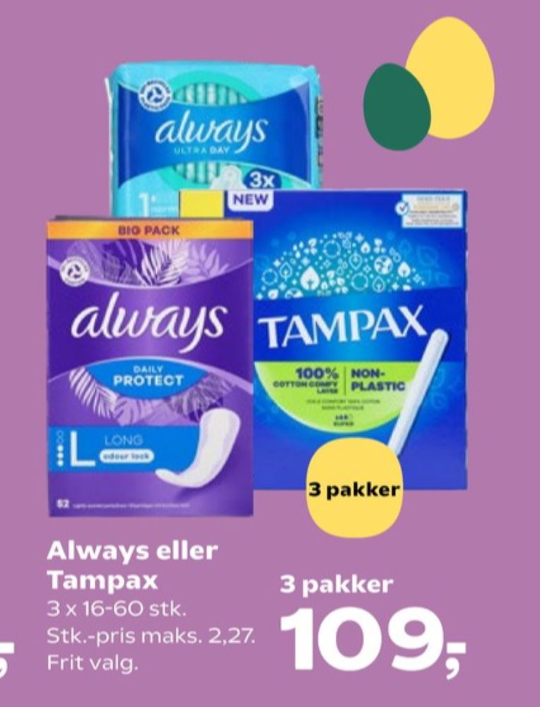Tampax, Tamponer