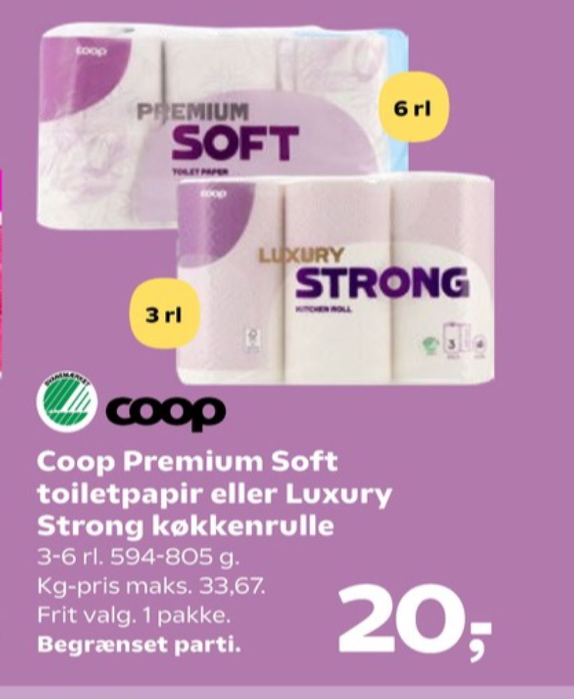 Coop Premium Soft, Toiletpapir