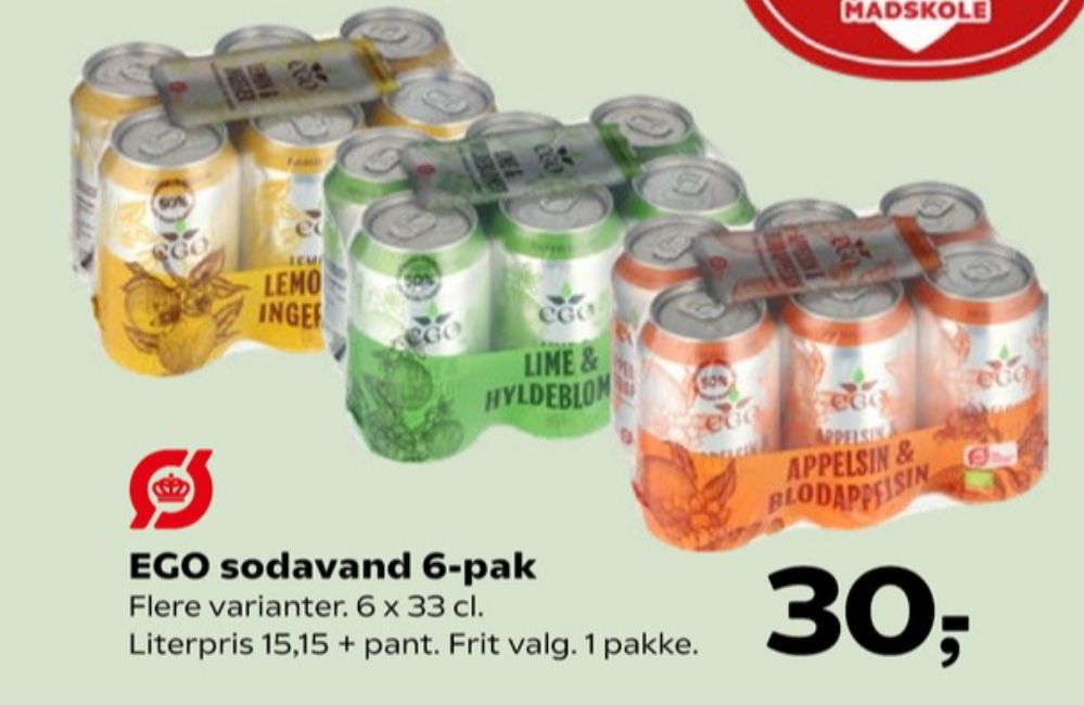 EGO Lemon & Ingefær, Sodavand 6 pk.