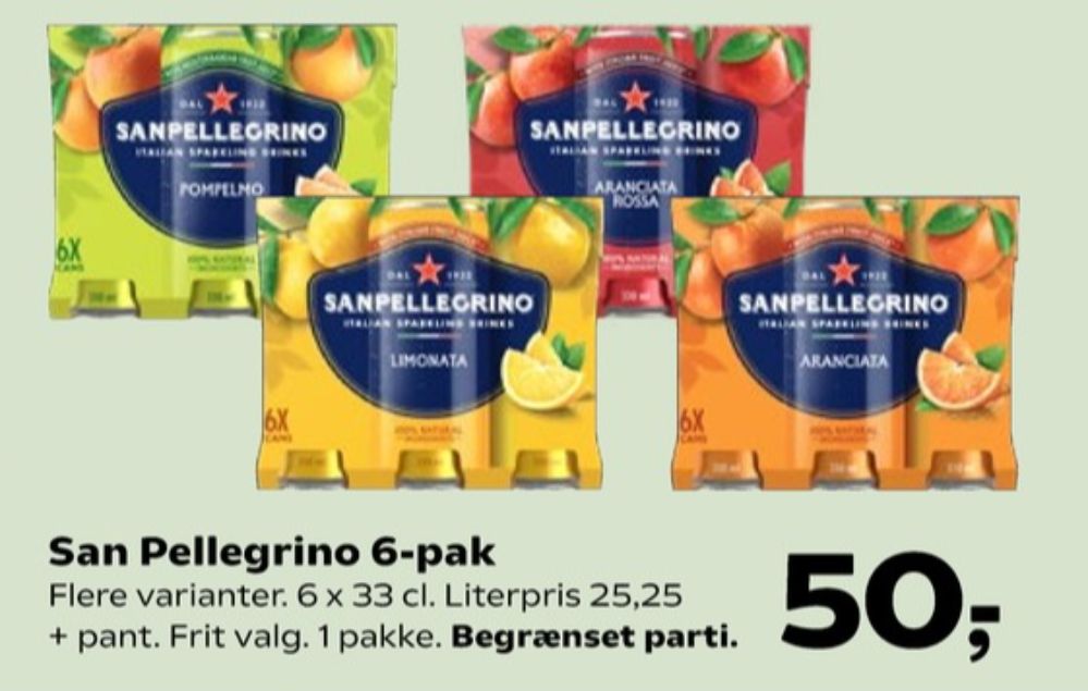 San Pellegrino Pompelmo, Sodavand 6 pk.
