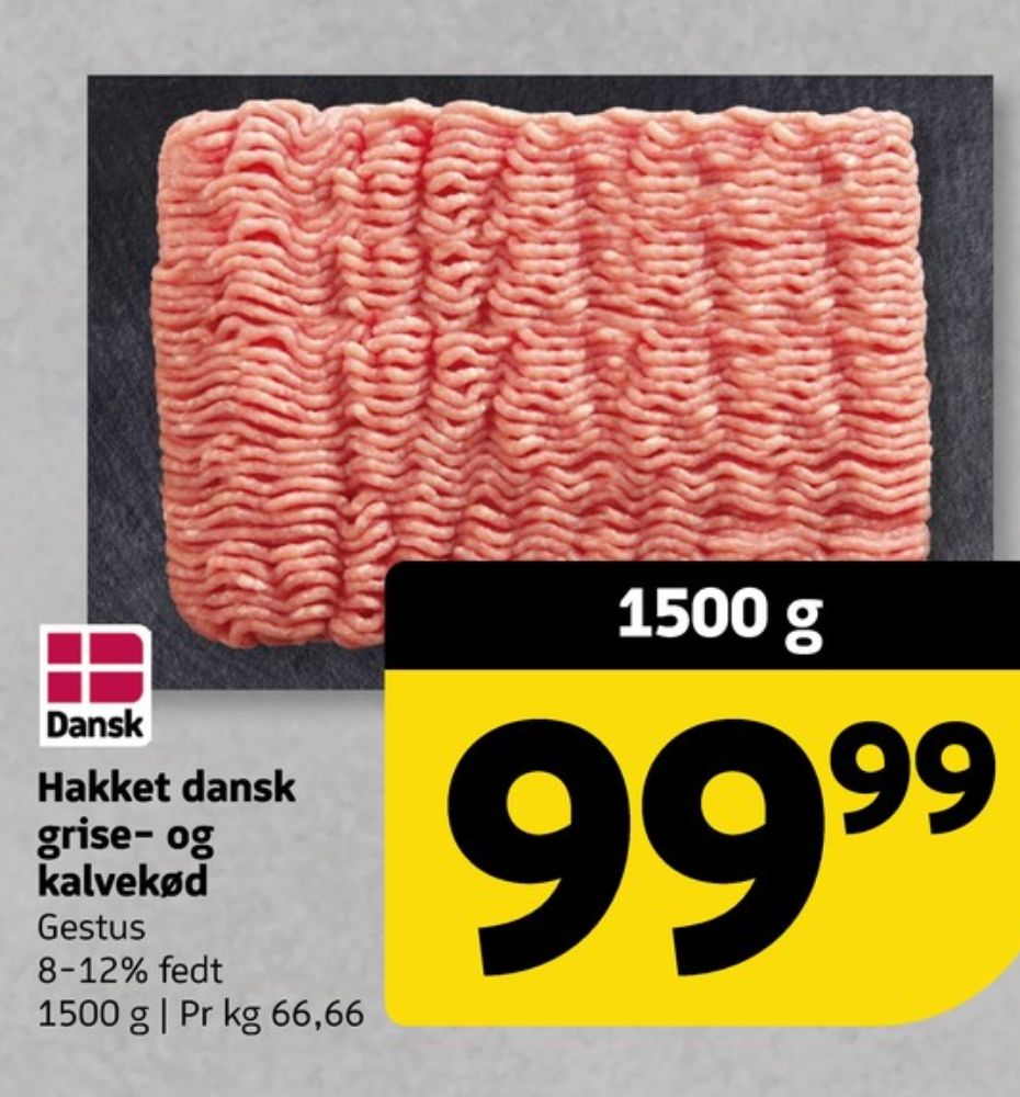 Hakket kalv og grisekød